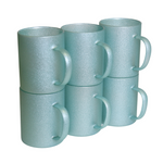 Taza de Vidrio Perlado 13oz Sublimación 12pz