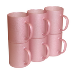 Taza de Vidrio Perlado 13oz Sublimación 12pz