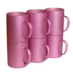 Taza de Vidrio Perlado 13oz Sublimación 12pz