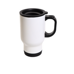 Taza Viajera Acero Inoxidable 14oz Blanca