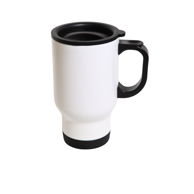 Taza Viajera Acero Inoxidable 14oz Blanca