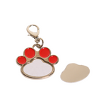 Llavero de Acero Inoxidable Huellita Para Sublimación