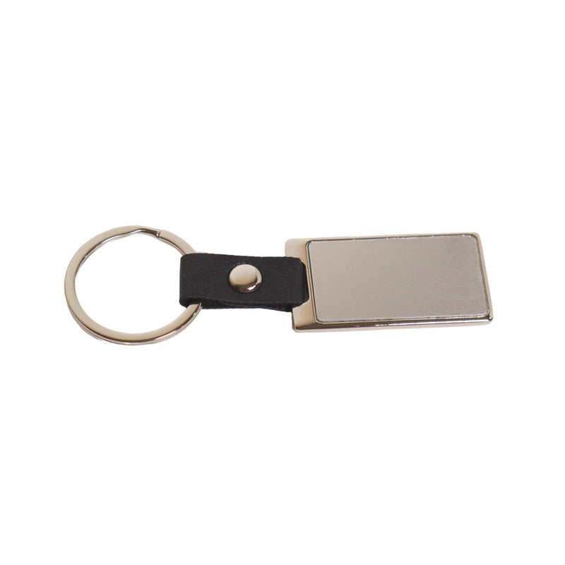 Llavero Sublimable Rectangular de Metal con Correa de Piel Sintética 2.5 x 4.5 cm – Orca