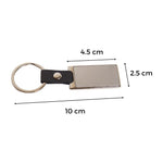 Llavero Sublimable Rectangular de Metal con Correa de Piel Sintética 2.5 x 4.5 cm – Orca