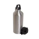 Botella Deportiva Aluminio 600ml Blanca c/doble tapa