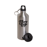 Botella Deportiva Aluminio 600ml Blanca c/doble tapa