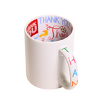 Taza Interior Thank You 11oz Sublimación 12pzs