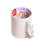 Taza Interior Thank You 11oz Sublimación 12pzs