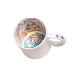 Taza Interior Happy Birthday 11oz Sublimación 12 Pzas
