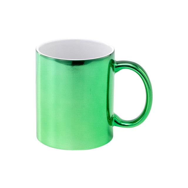 Taza Espejo Verde 11oz Sublimación 12pzs