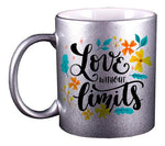 Taza Perlada Plata 11oz Sublimación 12pzs