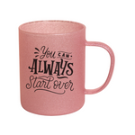 Taza de Vidrio Perlado 13oz Sublimación 12pz