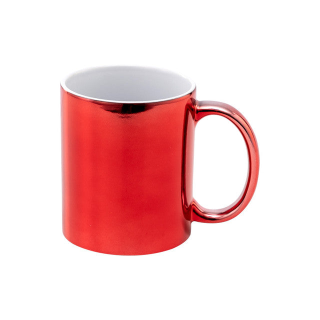 Taza Espejo Rojo 11oz Sublimación 12pzs