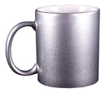 Taza Perlada Plata 11oz Sublimación 12pzs