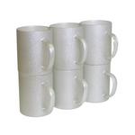 Taza de Vidrio Perlado 13oz Sublimación 12pz