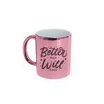 Taza Espejo Rosa Cobrizo 11oz Sublimación 12pzs