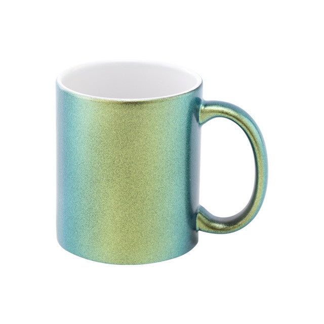 Taza Neon Perlada Verde 11oz 12pzs