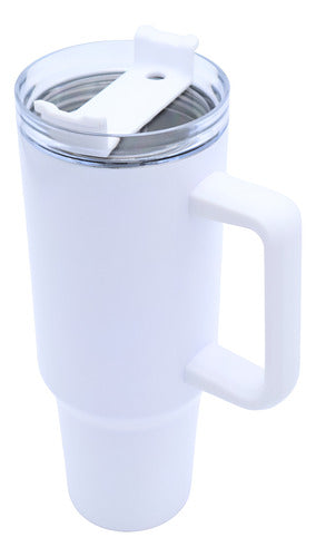 Termo Acero Inoxidable 40 Oz Con Popote Sublimación