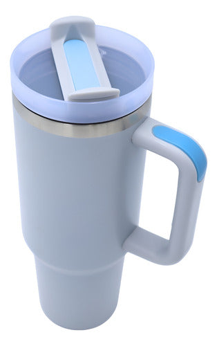 Termo Acero Inoxidable 40 Oz Con Popote