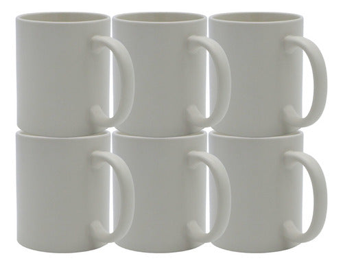 Taza Macaron 11oz Sublimacion Beige 12 Pzs