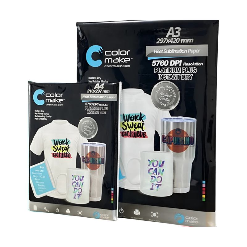 Papel Sublimación Color Make Pro Secado Rapido A4 (105gr) 100 Hojas
