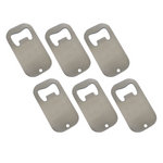 Destapador Rectangular Acero Inoxidable 7x5cm 20 pzas