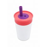Termo Kids Acero Inoxidable 300 ml Blanco con Popote de Silicón