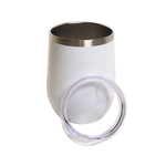 Vaso Vino Acero Inoxidable 12oz Blanco Perlado Sublimación