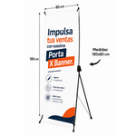 Porta X Banner Publicitario De Aluminio Reforzado 60x160