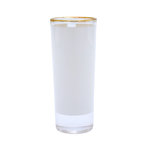 Tequilero de Vidrio Glaseado 2.5oz Borde Dorado