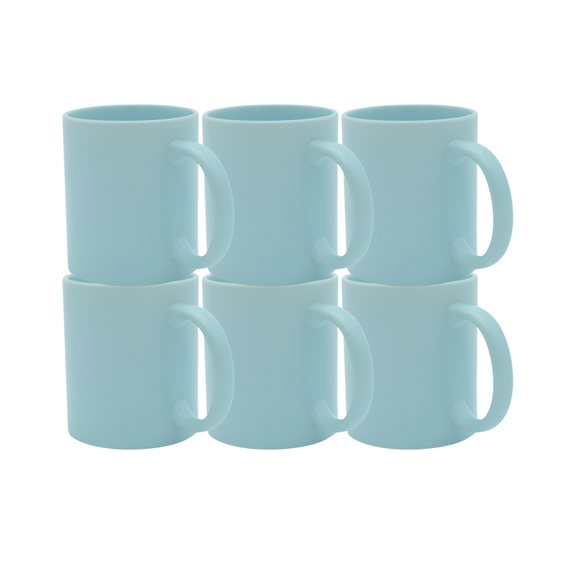 Taza Macaron 11oz Sublimacion Azul Claro 12 Pzs