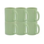 Taza Macaron 11oz Sublimacion Verde Claro 12 Pzs