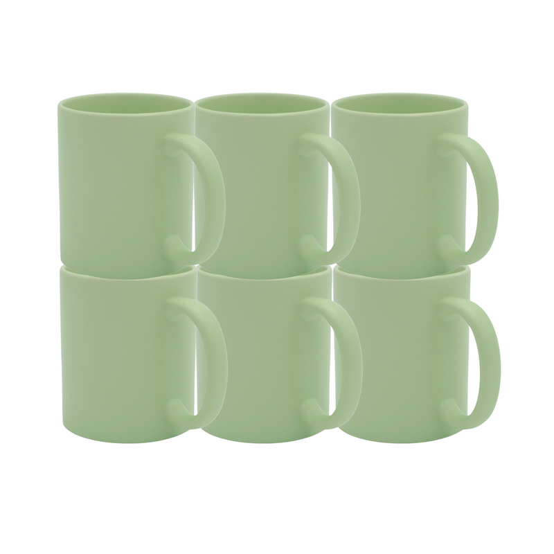 Taza Macaron 11oz Sublimacion Verde Claro 12 Pzs