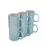 Taza Perlada Azul Acabado Glitter 11oz Sublimación 12pzs