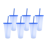 Vaso Mágico Cónico De Plástico Para Dtf Y Uv 710ml Azul Claro 10 pzs