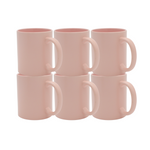 Taza Macaron 11oz Sublimacion Rosa 12 Pzs