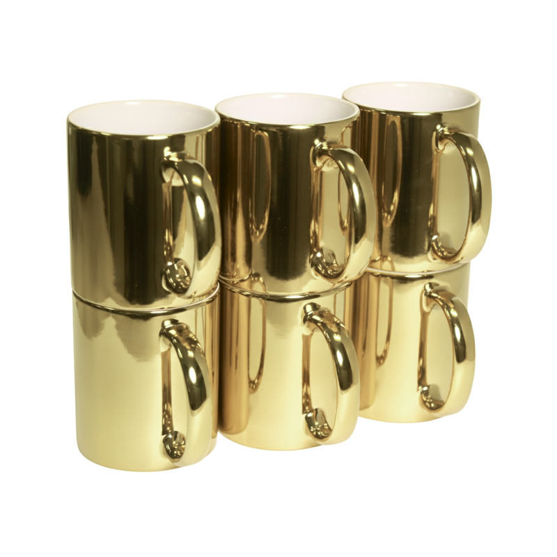 Taza Espejo Dorado 11oz Sublimación 12 pzs