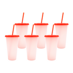 Vaso Mágico Cónico De Plástico Para Dtf Y Uv 710ml Naranja 10 pzs