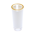 Tequilero de Vidrio Glaseado 2.5oz Borde Dorado