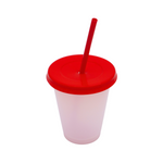 Vaso Mágico Cónico De Plástico Para Dtf Y Uv 450ml Rojo 10pzs
