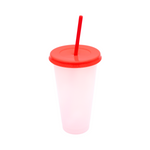 Vaso Mágico Cónico De Plástico Para Dtf Y Uv 710ml Rojo 10 pzs