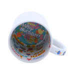 Taza Interior Happy Birthday 11oz Sublimación 12 Pzas