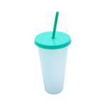 Vaso Mágico Cónico De Plástico Para Dtf Y Uv 710ml Turquesa 10 pzs