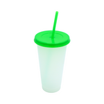 Vaso Mágico Cónico De Plástico Para Dtf Y Uv 710ml Verde 10 pzs