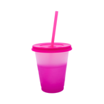 Vaso Mágico Cónico De Plástico Para Dtf Y Uv 450ml Rosa 10 pzs