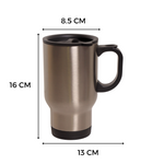 Taza Viajera Acero Inoxidable 14oz Plata