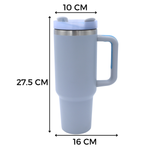 Termo Acero Inoxidable 40 Oz Con Popote