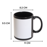 Taza Negra Con Ventana 11oz Sublimacion 12pzs