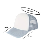 Gorra Trucker para Sublimar Gris 10 pzs
