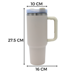Termo Acero Inoxidable 40 Oz Con Popote